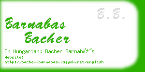 barnabas bacher business card